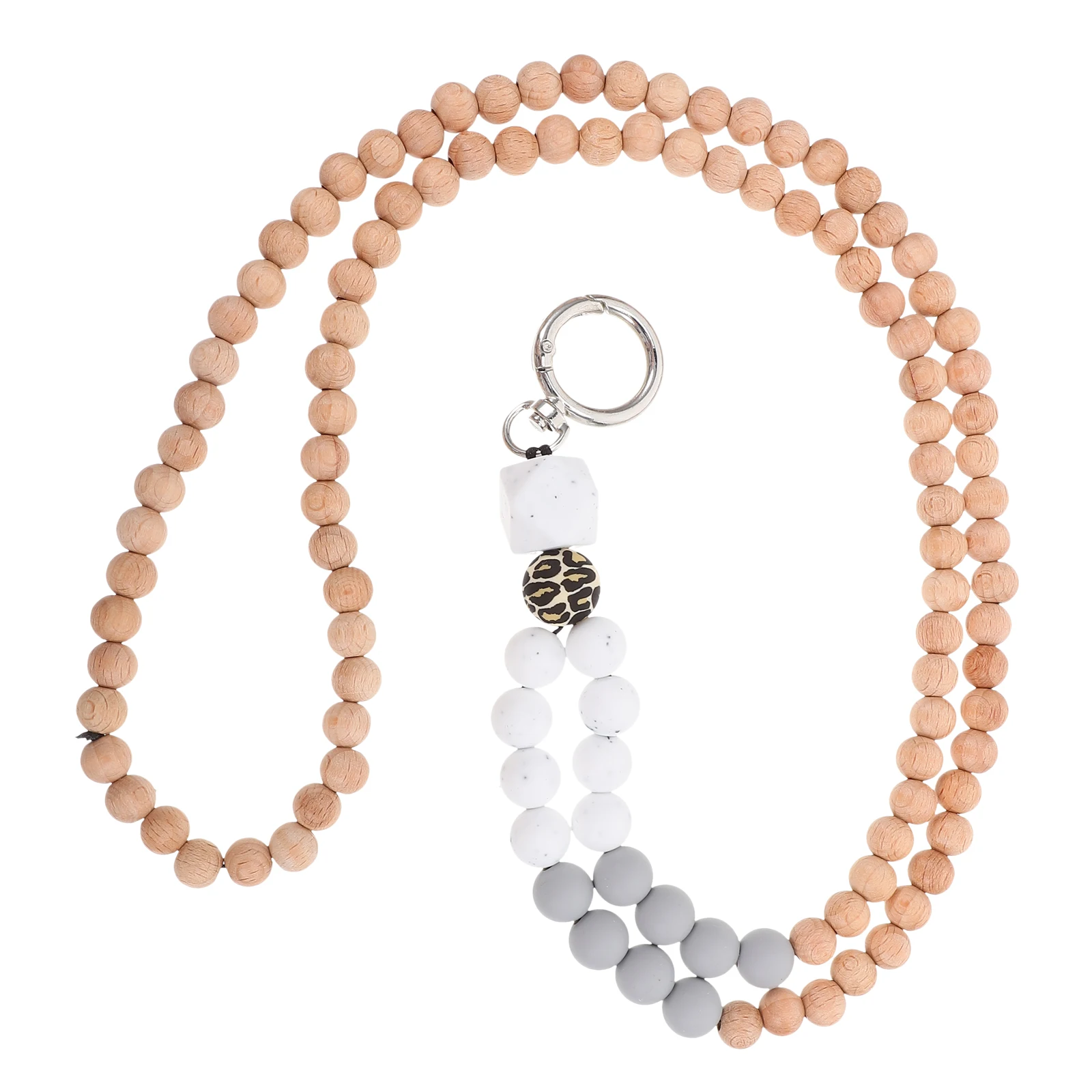 

Cute Beads Lanyard For Id Badges Multi-Function Keychain Phone Holder Breakaway Decorative Accessory Teacher Lanyards Gift