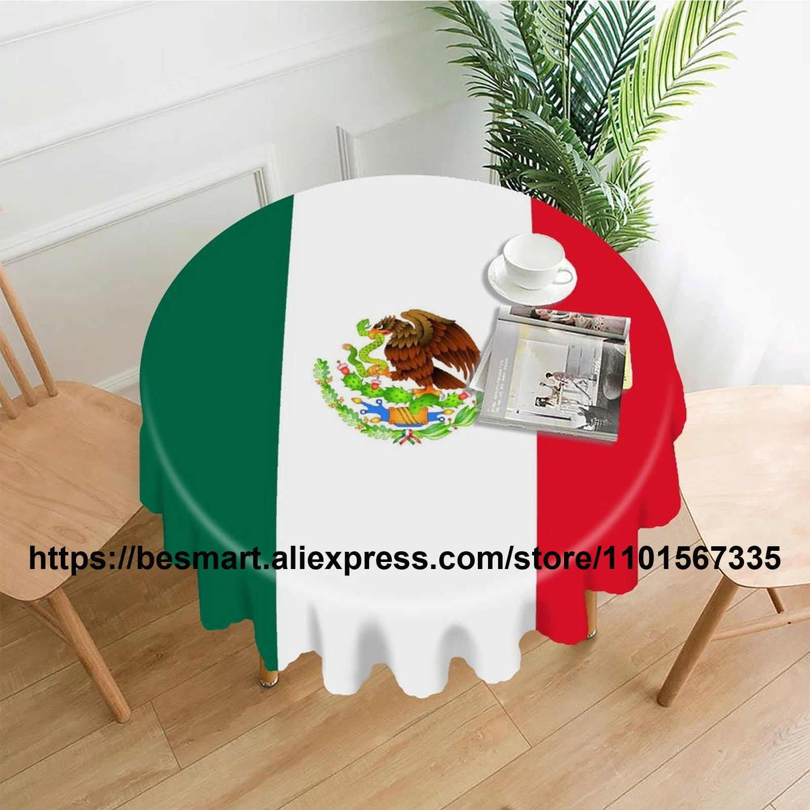 2026 America Cup Custom Print Lace Table Cloth Mexico Flag Design