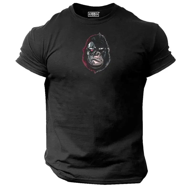 Terminator Gorilla T Shirt Gym Clothing Bodybuilding Training Workout Boxing Top