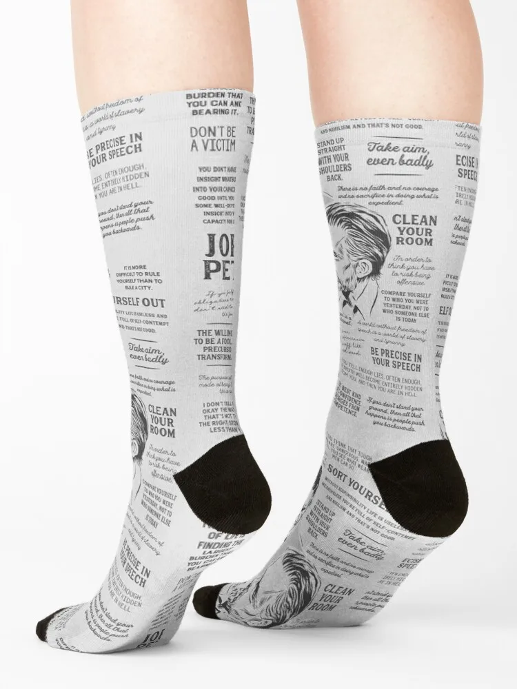 Jordan Peterson - Many Quotes Socks anti-slip with print custom Men's Socks Women's