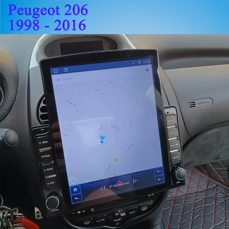 For Peugeot 206 1998 2000 2001 2003 2005 2007 2009 2011 2016 Autoradio GPS Navi Head Unit DVD Cassette Music Radio FM AM Player