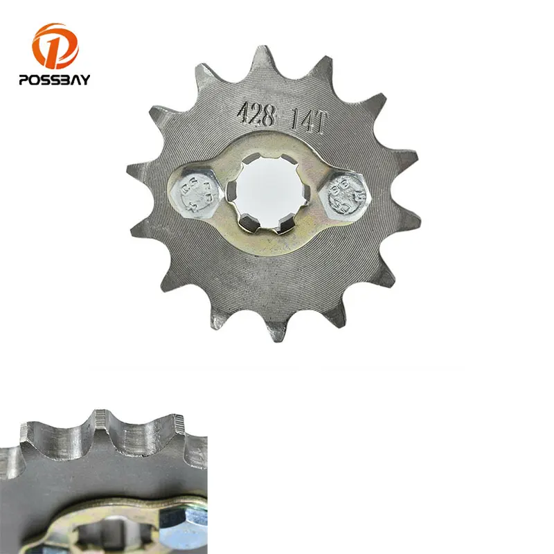 Front Gear Box Sprocket 428 14/15/16/17T 17mm Pinion Sprocket Chain Cog Metal for ATV Moped Scooter PIT DIRT Bikes