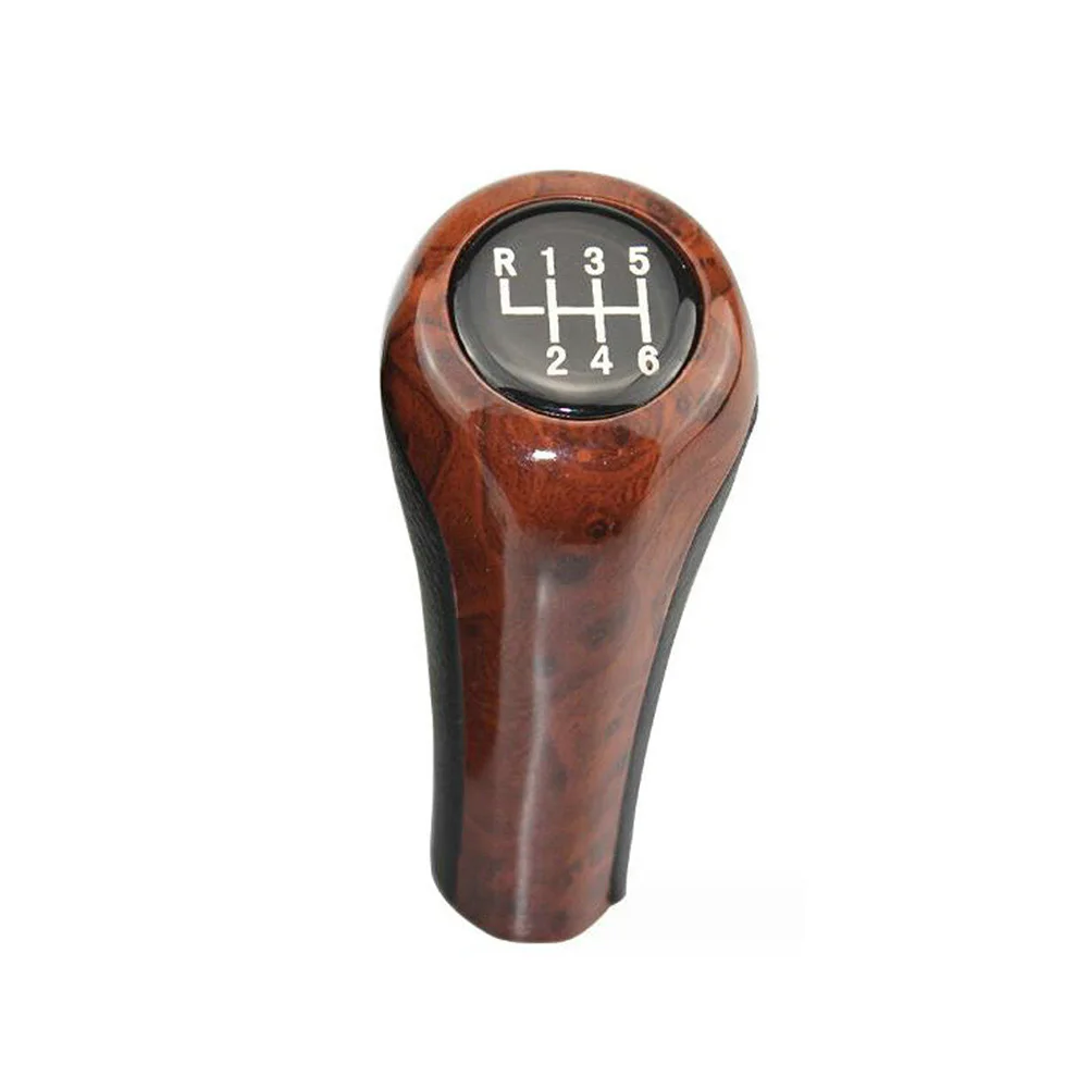 5/6 Speed Gear Shift Knob Wood Grain Leather For BMW E30 E36 E46 E39 E34 Z3 E53 Interior Replacement Parts Gear Shift Knob