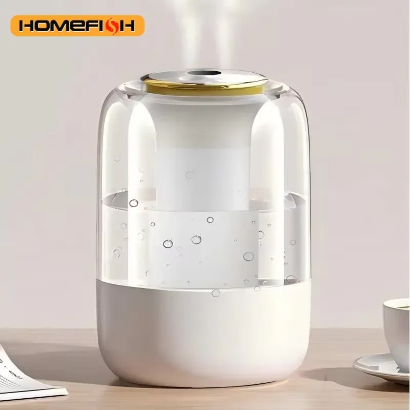 HOMEFISH 2025 New Model Air Humidifier for Home Use, Quiet Bedroom Large Spray for Pregnant Women and Babies, Indoor