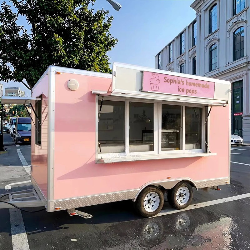 

Electric Mobile Kitchen Cart Food Trailer Truck Street Dining Vending System Snack Service Unit