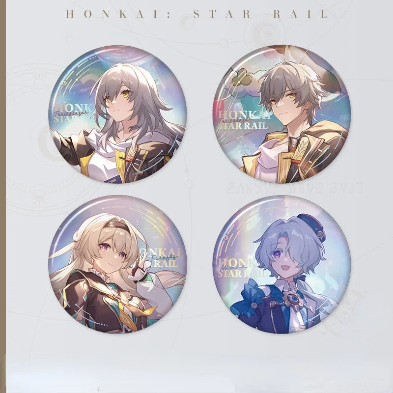 Honkai:Star Rail Pin LAND Series Firefly Trailblazer Cosplay Badge Backpack Icon Button Laser Brooch Fashion Accessories Gifts