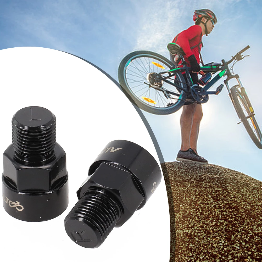 1x Bike Bicycle Pedal Adapter Fits 9/16 Inch Cranks & 1/2 Inch Pedals Convert Aluminum Alloy Pedals Convert Cycling Parts