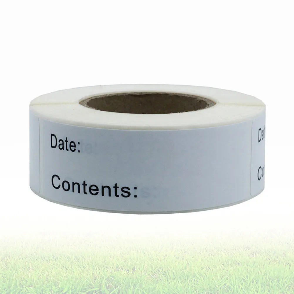 

English Record Date Stickers Roll Premium Natural Paper Self Adhesive for Teaching Learning Classified Identification