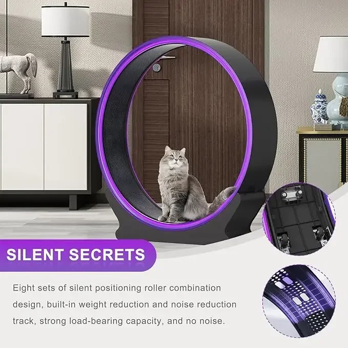 Factory Direct Sale Pet Exercise Wheel Running Spinning Toy Smart Silent Cat  Wheel Treadmill