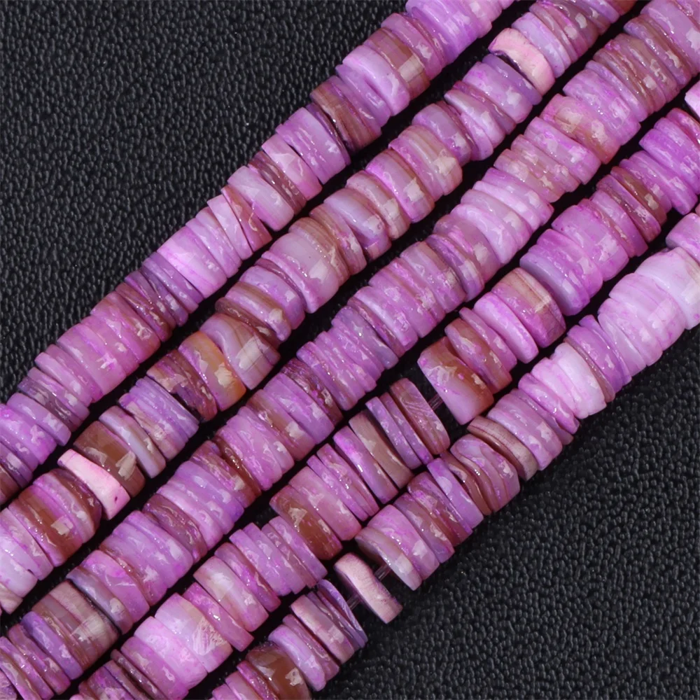 Colored Freshwater Shell Beads Small Heishi Beads Roundelle Dyed Shell Spacer Beads for Jewelry Making DIY Necklace Accessries