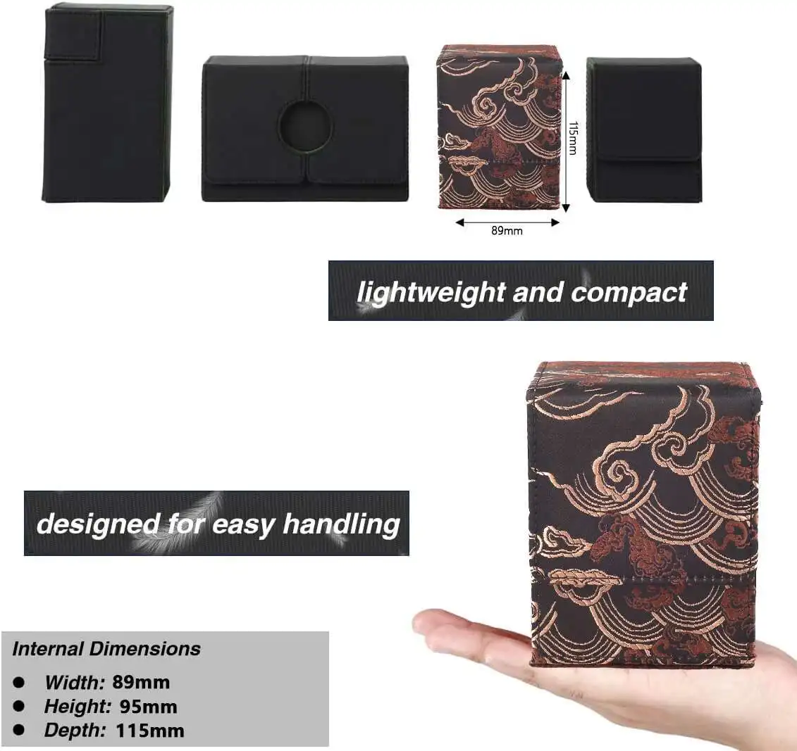 100 + Trading Card Deck Box Aufbewahrungshalter Organizer Kartenetui Sammlerstück Spielkartenetuis Protektoren Behälter