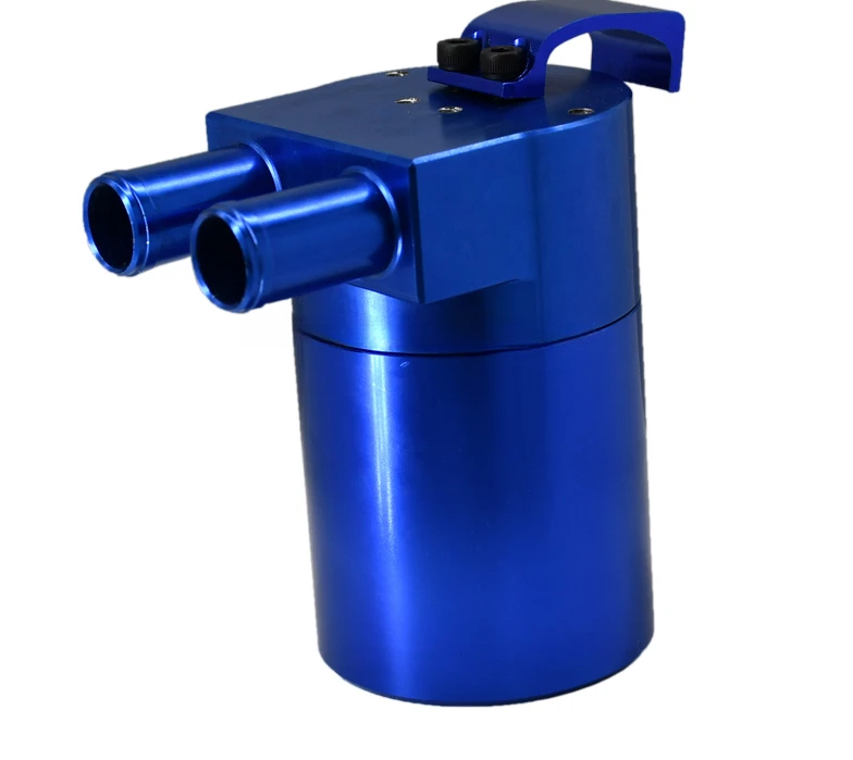 highest quality Universal blue oil catch aluminum racing oil baffled catch tank oil catch