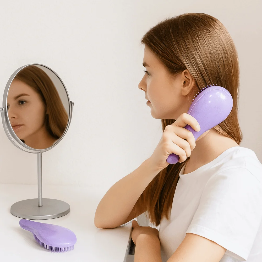 

Набор расчесок из пшеничной соломы в форме Т/яйца, антистатическая портативная нежная щетка для ухода за волосами, защита от узлов, сухая и влажная, двойного назначения