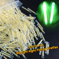 50/100PCS Fireflies Starlight Fishing Light Sticks 2.2-4.5 mm Fishing Float Rod Light Luminous Sticks Fishing Tackle Accessories