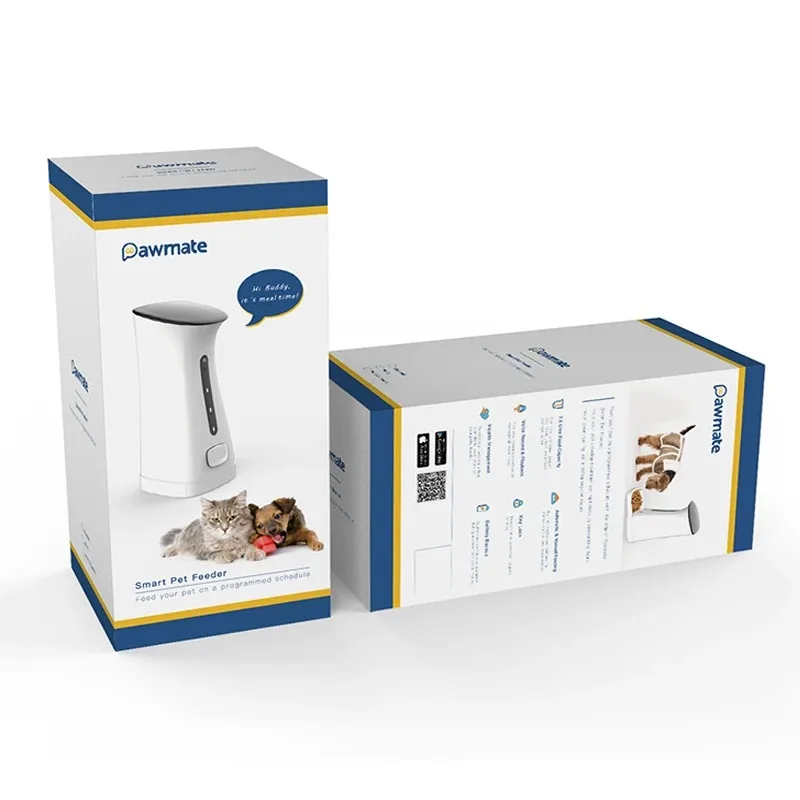 7.5L Dog Food Dispenser With Night Vision And 2-Way Audio 720P HD Wifi Camera Voice Recorder Automatic Cat Feeder