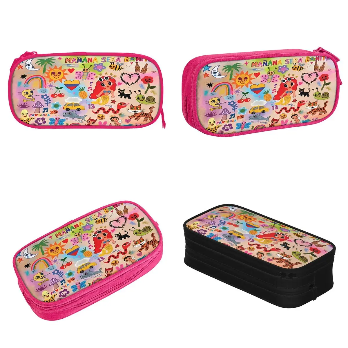 Manana Sera Bonito Karol G Pencil Case Lovely Pen Holder Bags Girls Boys Large Storage School Supplies Zipper Pencilcases