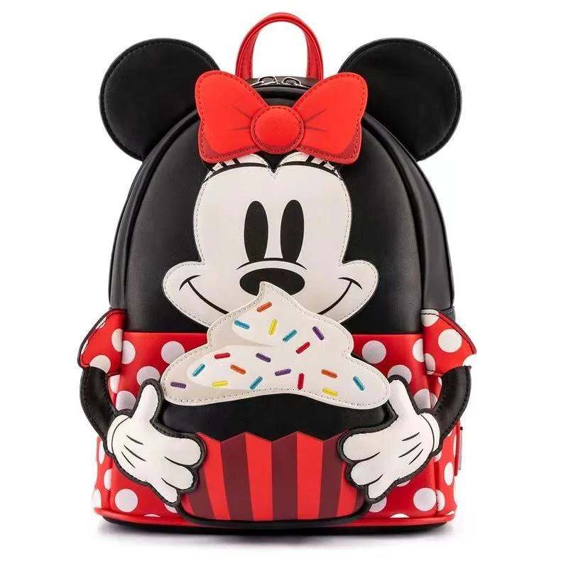 MINISO Disney Sanrio PU Leather New Sanrio Loungefly Co-branded Kawaii Melody Cartoon Mini Backpack Women\'s Backpack Children\'s