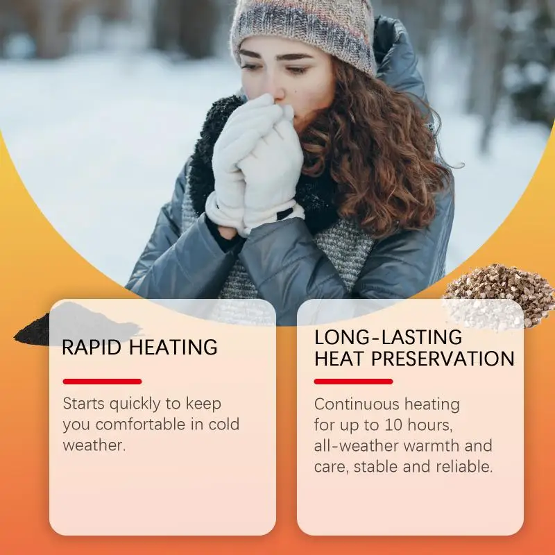 Hand Warmers Portable Self Heating Pads Quick Heat Pack for Winter Holiday Skiing Travel Office School Warm Pastes
