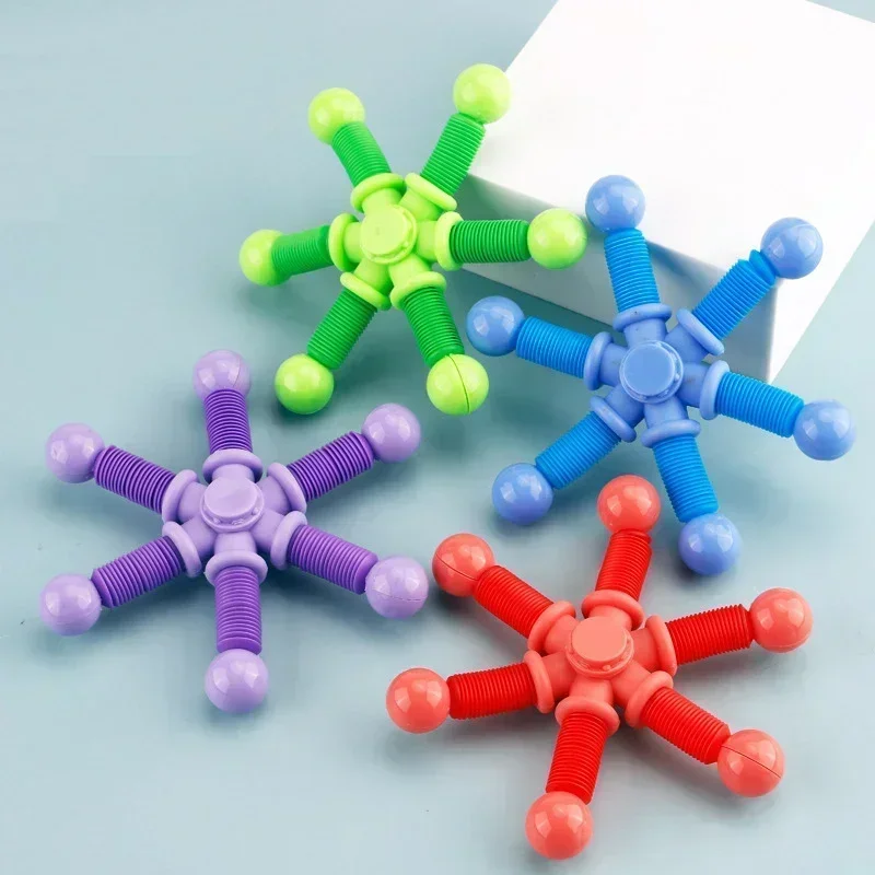 1 pz Fidget Spinner Giocattoli Per Bambini Pop Tubo Giocattoli Sensoriali Ventosa Giochi di Plastica Trasformabile Alleviare Lo Stress Per Bambini Regali Per Adulti