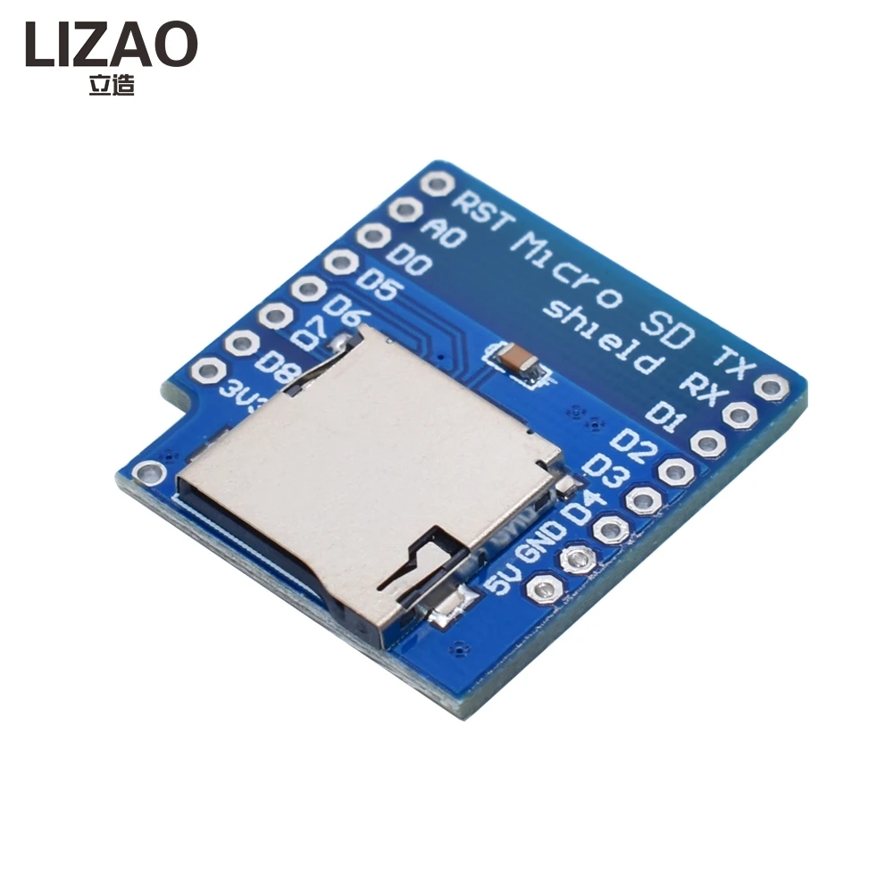 LIZAO Micro SD/TF Card Expansion Board, SPI Memory Shield Module for D1 MINI, Micro SD Storage Module