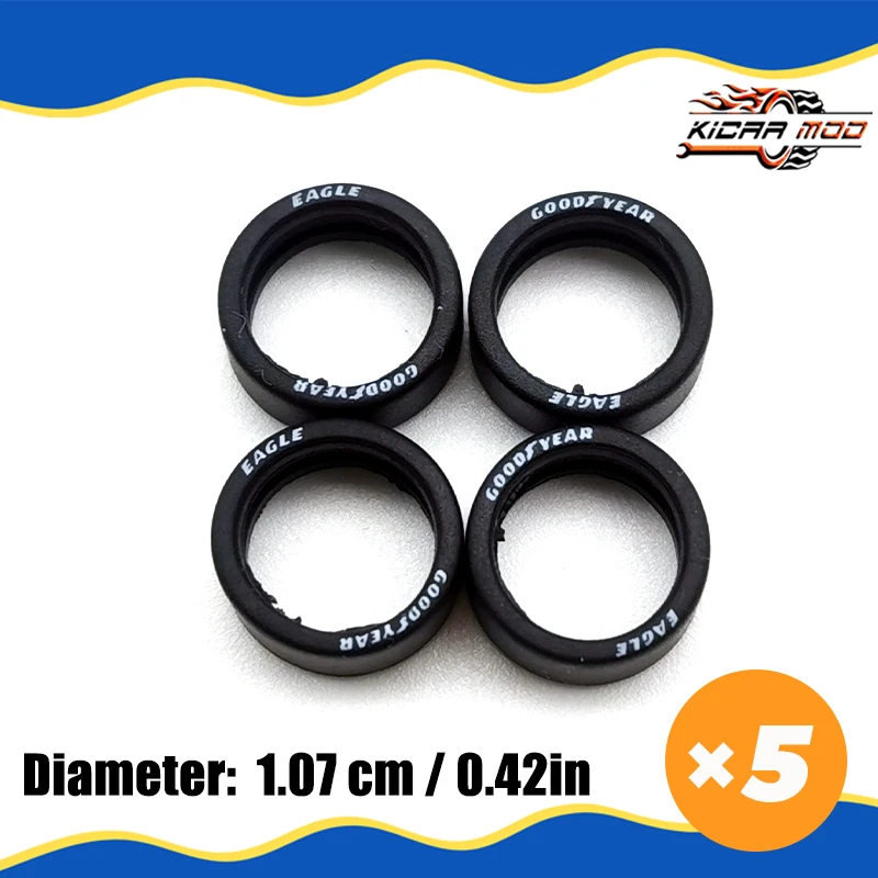 1/64 KicarMod 바퀴 교체 타이어 스킨, 다이캐스트 자동차 핫 휠, 취미 수정 부품, 4 개 1 팩