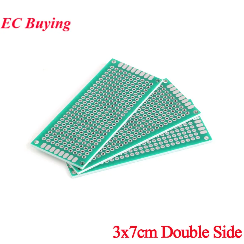 5Pcs/1pc 3X7cm 3*7cm Double Side Prototype pcb Breadboard Universal for Arduino 1.6mm 2.54mm Practice DIY Electronic Kit Tinned