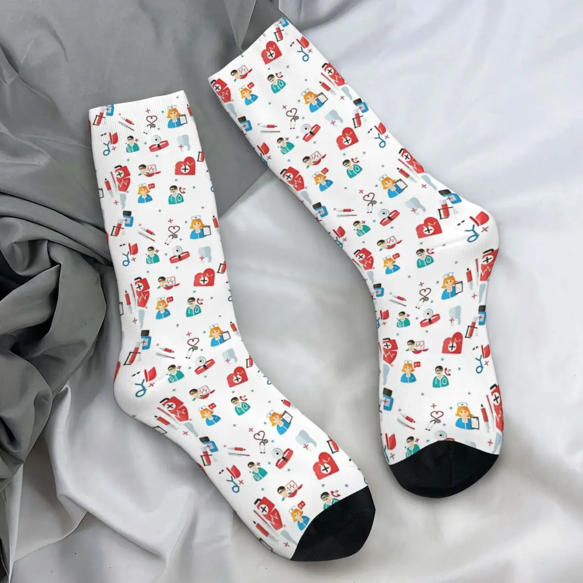 Men's Socks Doctor Medical Hospital Tooth Teeth Dental Braces Stockings Autumn Harajuku High Quality Socks Printed Socks