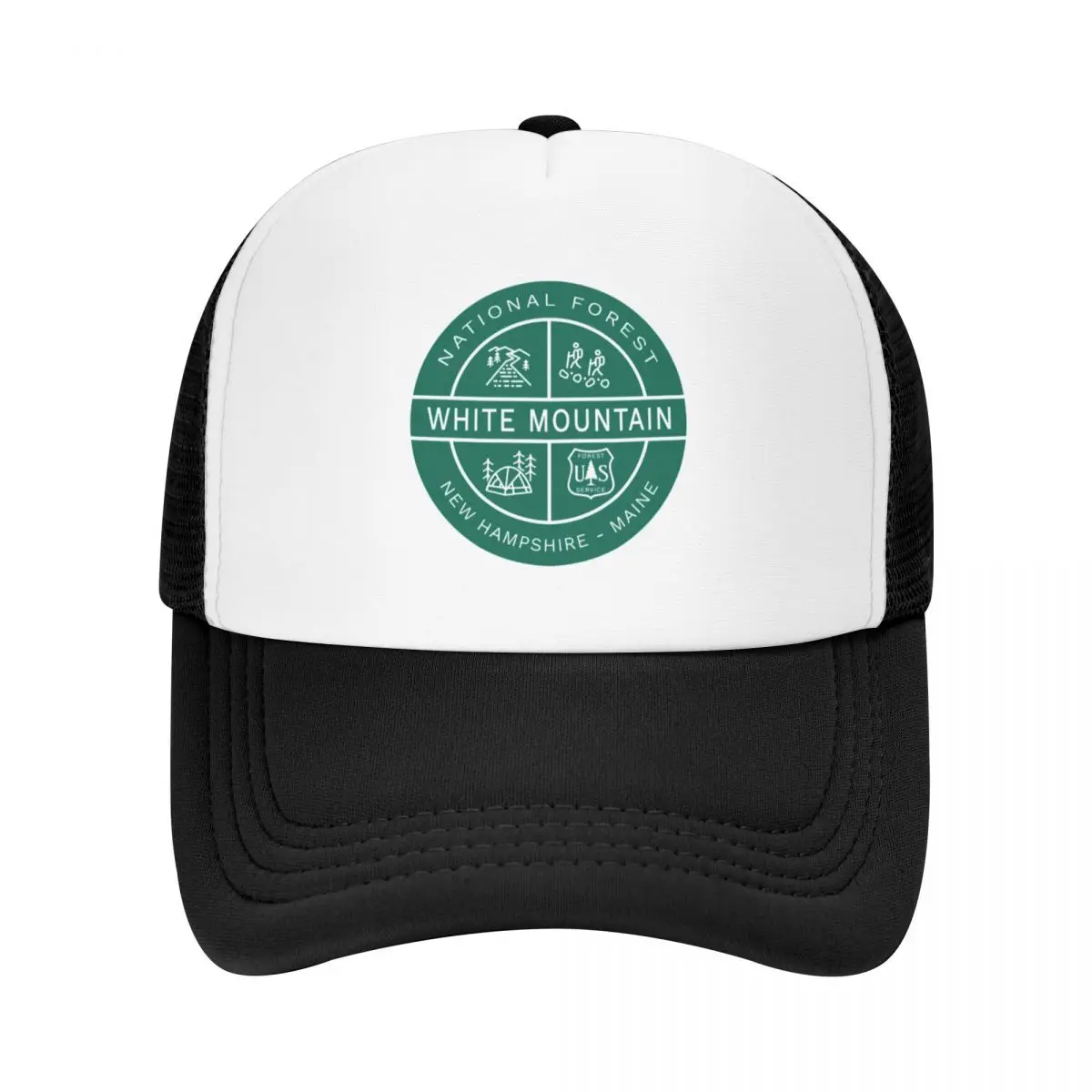 White Mountain National Forest Heraldic Logo Baseball Cap Big Size Hat Hat Man Luxury Women Caps Men's