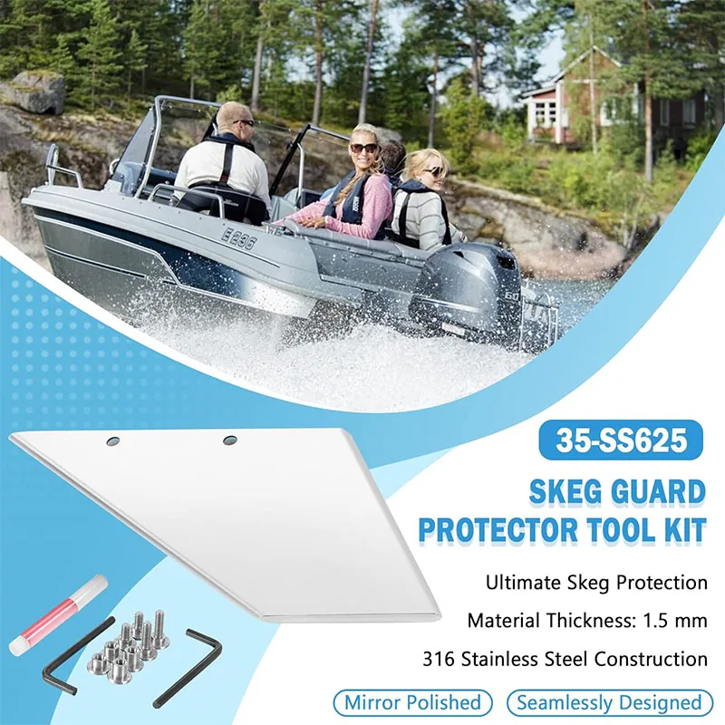 35-SS625 Skeg Guard Safe-Skeg Protector Tool Kit, for Yamaha Honda Mercury/Mariner Force Nissan Tohatsu Outboard Engines