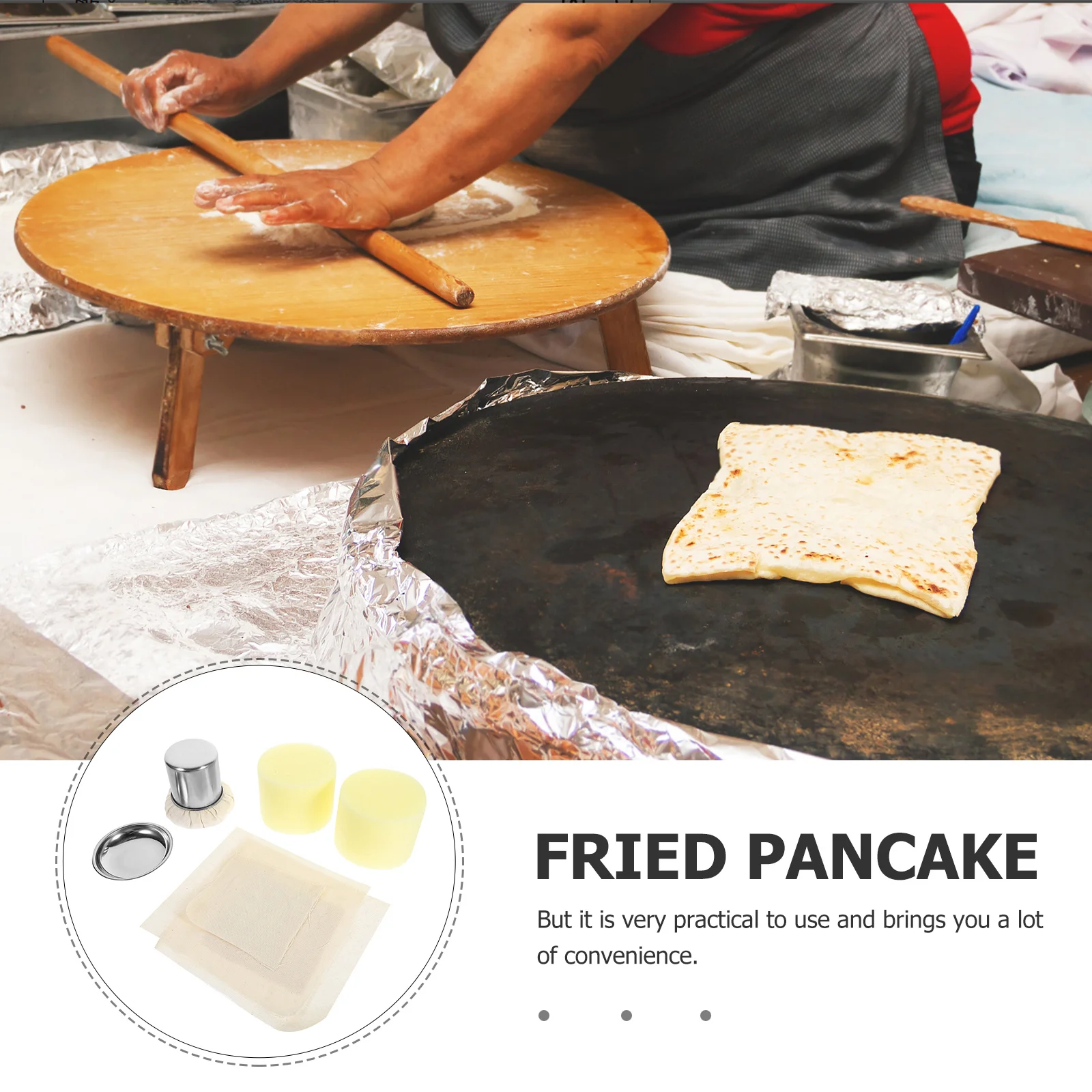 

1Set Pancake Oil Brush Replace Fabric Practical Thick Wear-Resistant Household Oil Wiper Inner Cooking Tool