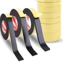 10M EVA Black Sponge Single-Sided foam Tape 1-8mm Thickness Shockproof and Anti-Collision Sealing Strip for Window Door Hardware