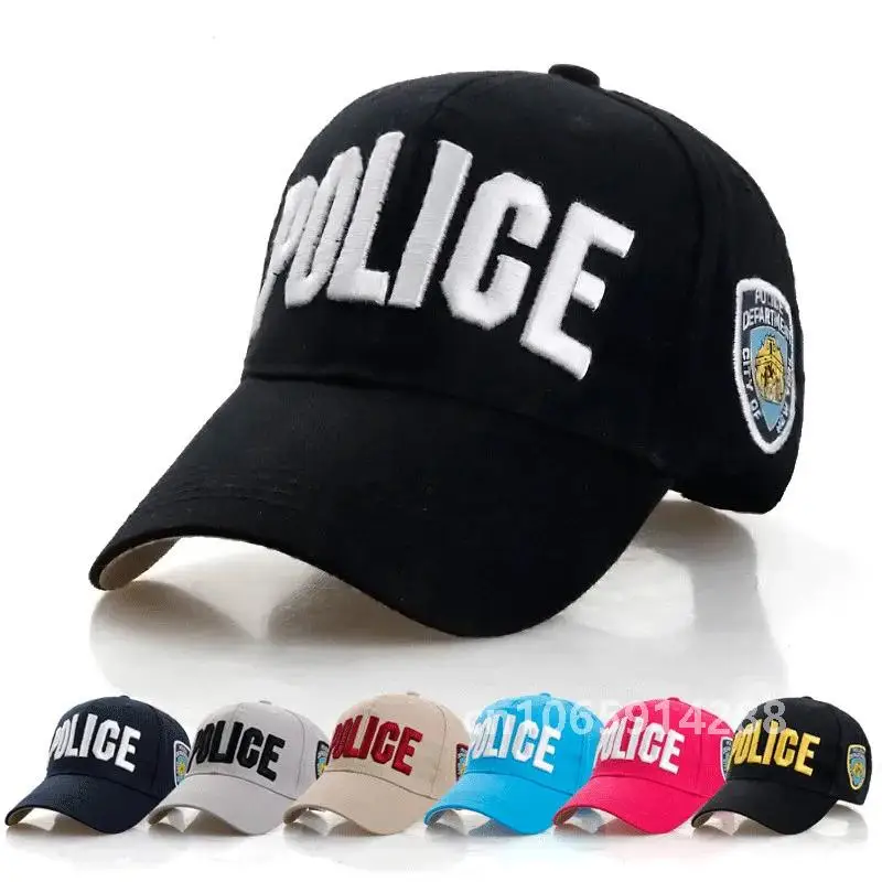 Cosplay Police Baseball Peaked Cap Hat Performance Props Accessories European and American Style