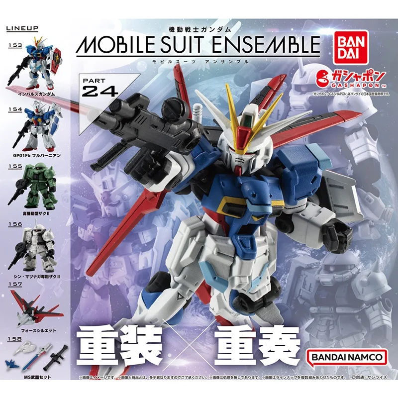 Original Genuine Gashapon Gundam MOBILE SUIT ENSEMBLE PART 24 Bandai Anime Model Toys Action Figure Gifts Collectible Ornaments