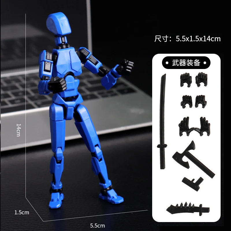 Figurines d'Action Mobiles Articulées Robot 3D Imprimé Rick, Assembler des Jouets Faits à la Main, Jeu Parent-Enfant, Cadeaux