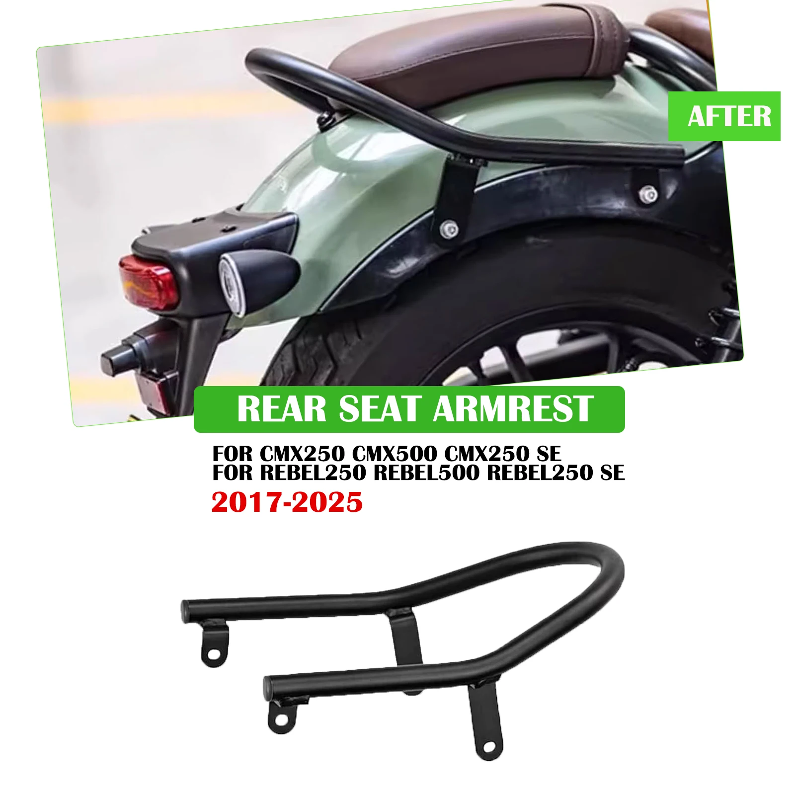 

Поручень заднего пассажирского сиденья, ручка заднего сиденья для Honda CMX250 CMX500 Rebel 250 500 250SE 500SE 2017-2025