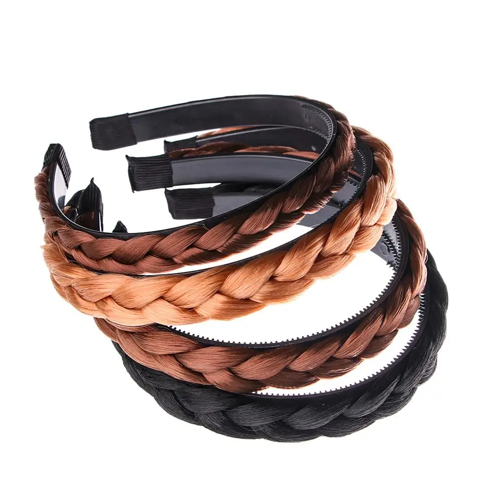 

Винтажные аксессуары для волос в стиле принцессы: ободок-повязка для женщин, плетеная повязка на голову, синтетический парик-ободок, повязка для волос с эффектом крученого волоса