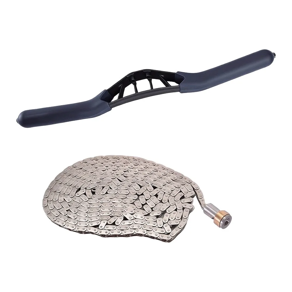 Rowing Machine Replacement Kit Including Steel Roller Chain and Pull Handle Compatible with For Powerfun 500 550