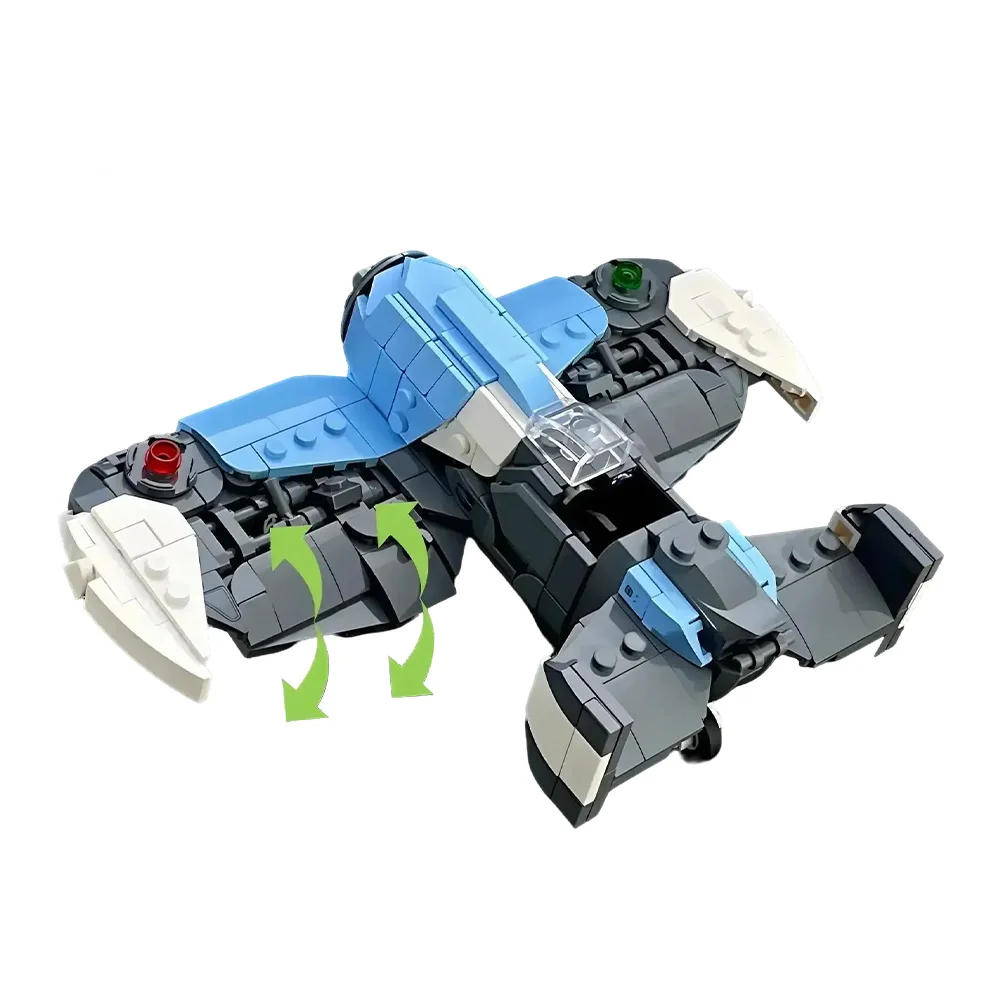 

Конструктор Gobricks MOC Cyperskyeds Tomtit: Модель космического самолета-истребителя, сборная коллекционная игрушка для детей, подарок