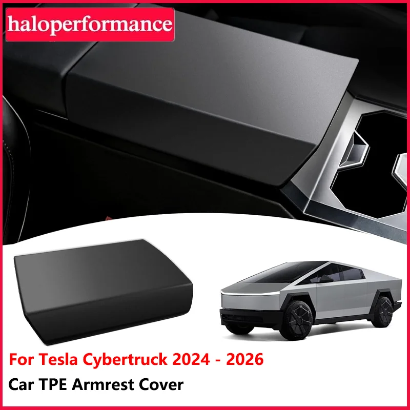

For Tesla Cybertruck 2024-2026 Accessories Car TPE Armrest Cover Anti-scratch Center Console Protector Pad Cybertruck Accessorie
