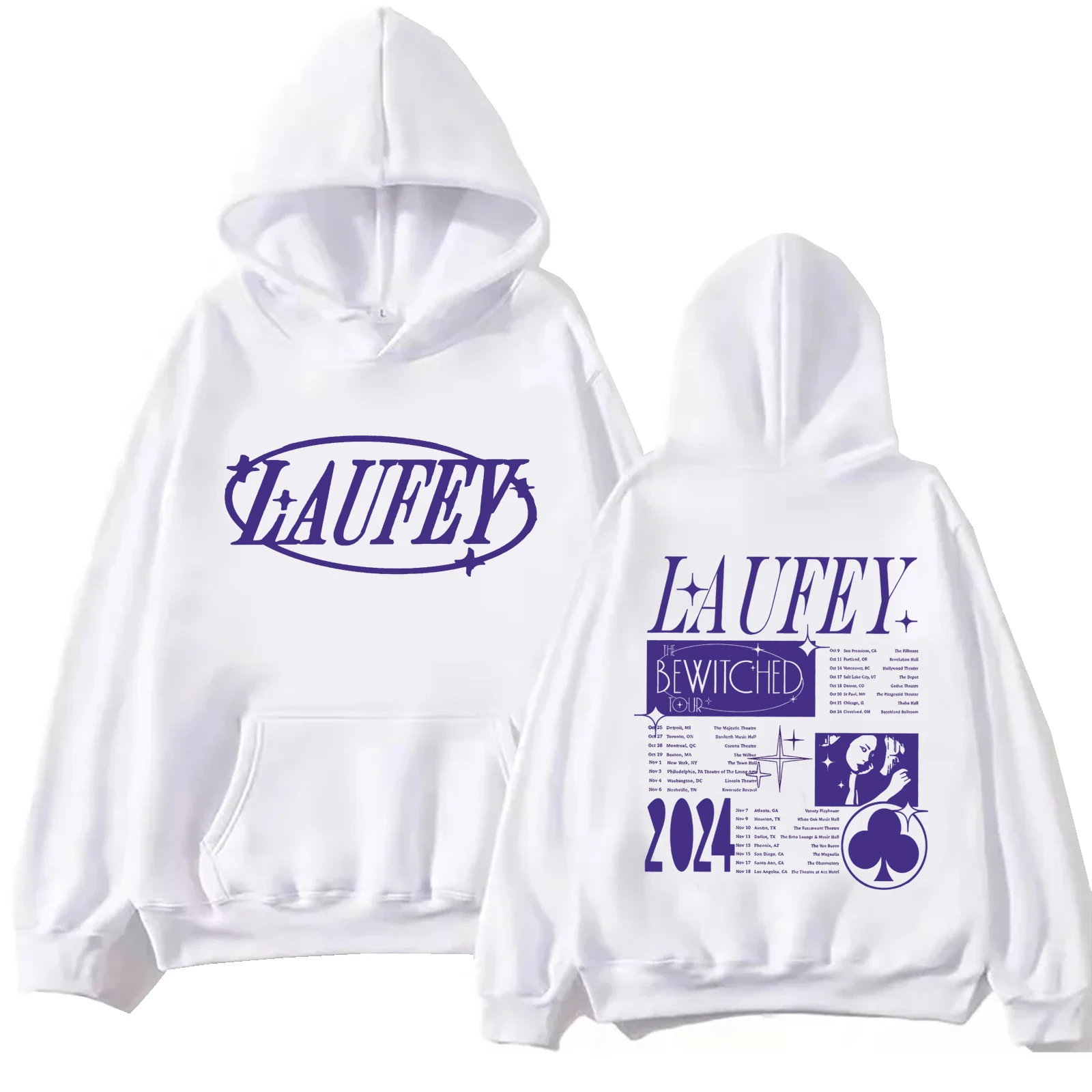 2024 Laufey Tour Hoodie Harajuku Hip Hop Hooded Pullover Man Woman Sweatshirt Autumn Winter Long Sleeves Casual Loose Streetwear