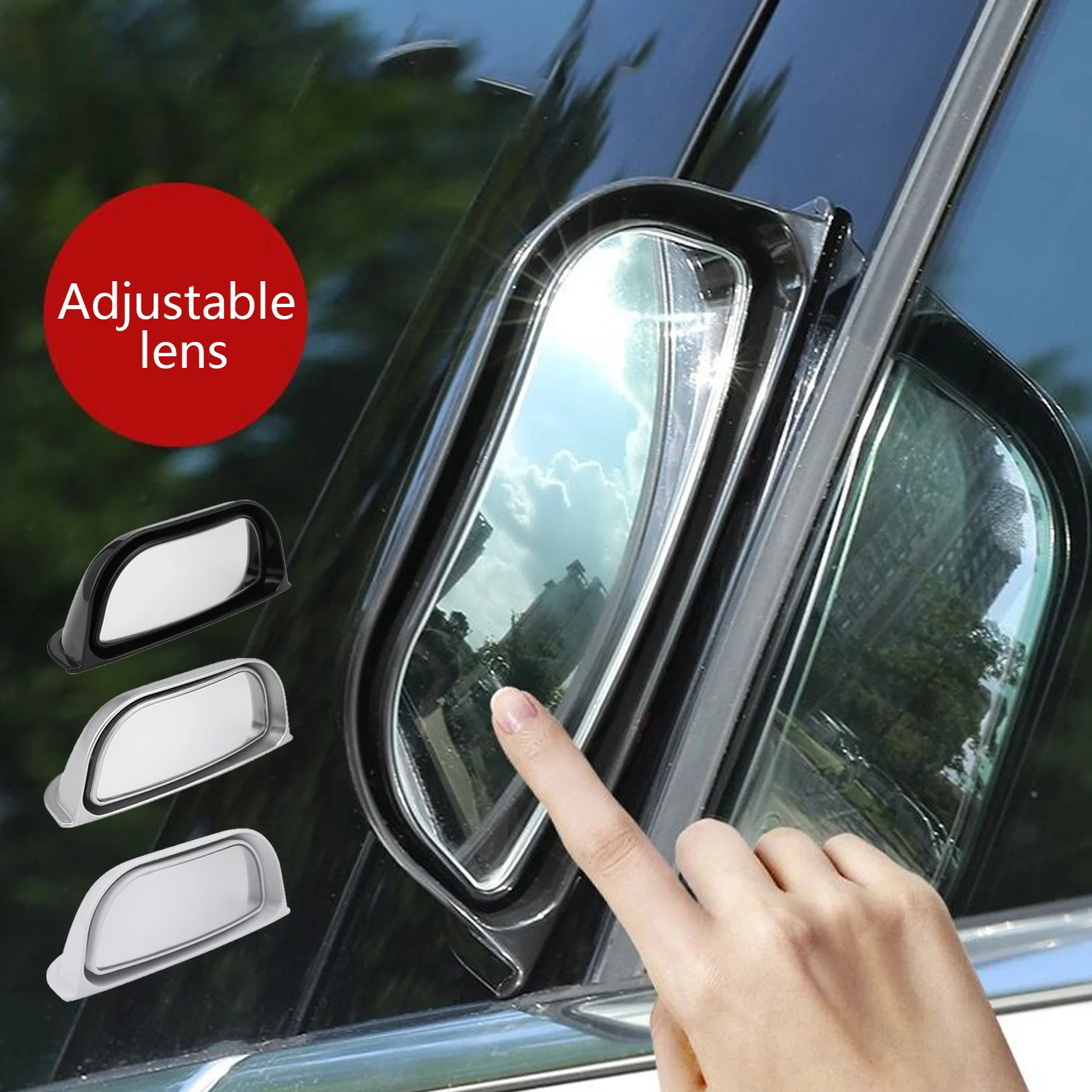 

Universal Car Rear View Mirror Wide-angle Blind Spot Mirror B Pillar Rear Seat Auxiliary Observation Mirror Safety Driving New