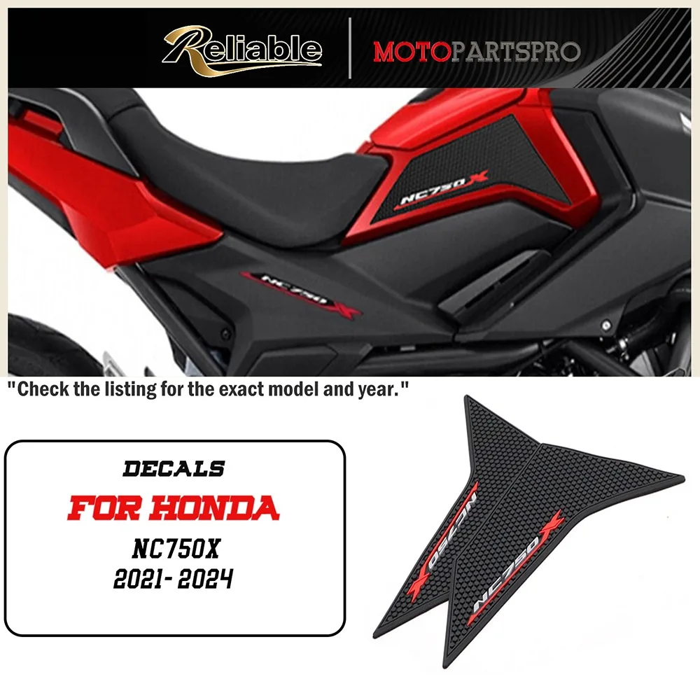 

For HONDA Tank Pad NC750X NC 750 X 750x 2021-2024 Side Fuel Tank pad Protector Stickers Decal Gas Knee Grip Traction Pad Tankpad