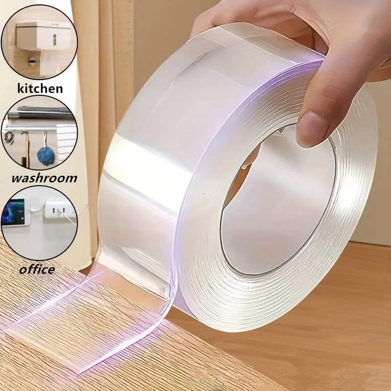 Transparent Double-sided Tape Nanometer Reusable Seamless Strong And Versatile  Suitable For Home Kitchen Office And Car