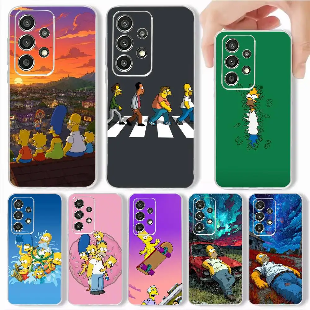 TS-T-The Simpsons-Hom  Phone Case Soft Transparent Case For Samsung S25,S24,S21,S23,S22,S30,Plus,S20,Ultra