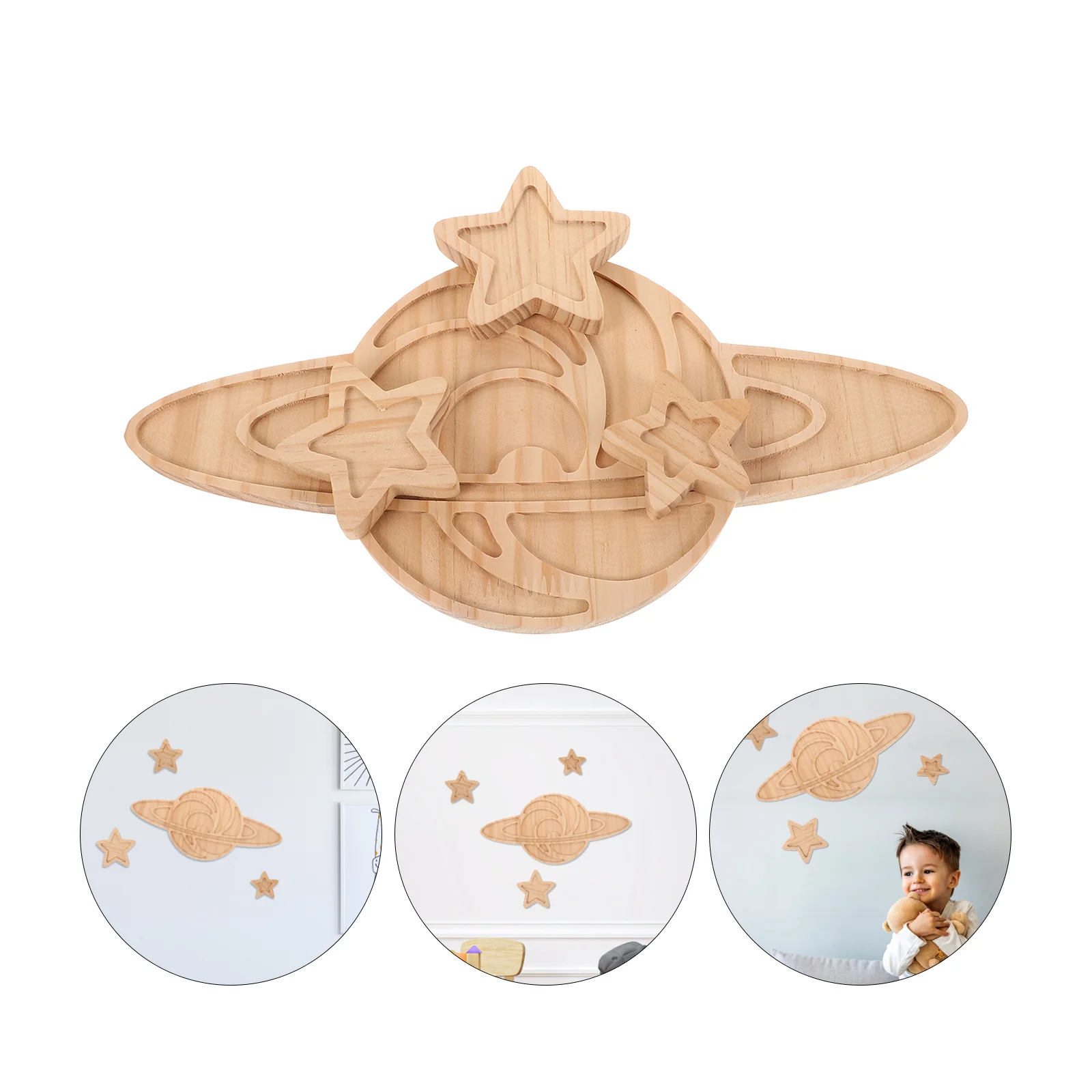 

4Pcs Original Cutouts Nordic Style Kids Room Wall Decor Party Photography Props Outer Space Cutouts