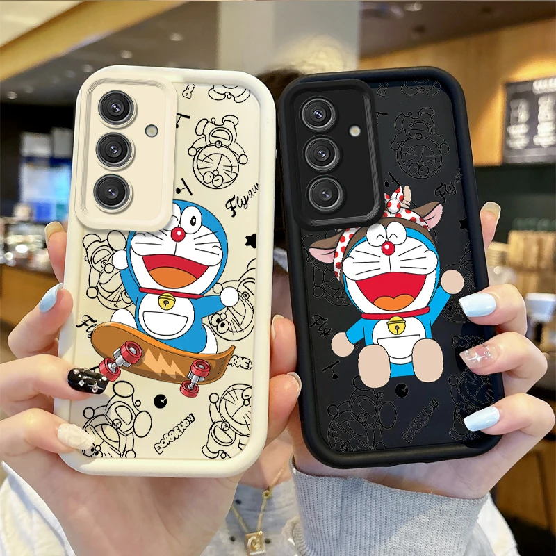 

Cute Doraemon Cartoon Phone Case For Samsung Galaxy A36 A35 A34 A33 A32 5G A31 A30 A24 A23 A22 A16 A12 A50S M55 Shockproof Cover