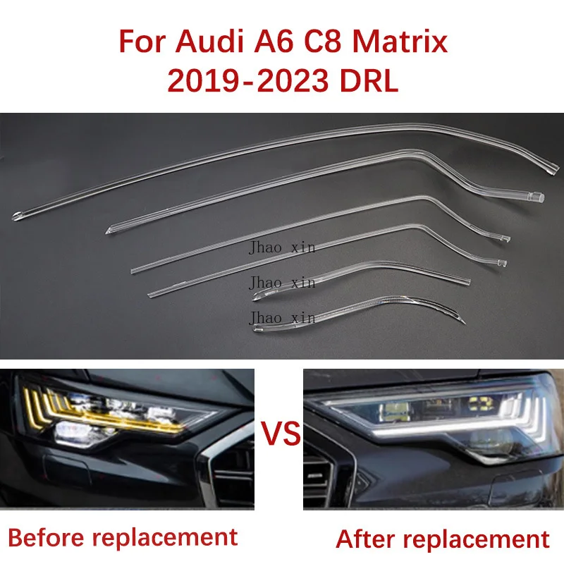 

Daytime Running Lights For Audi A6 C8 Matrix Car Headlights DRL Guide Strip Angel Eyes White Light 2019-2023 Light Guide Strip
