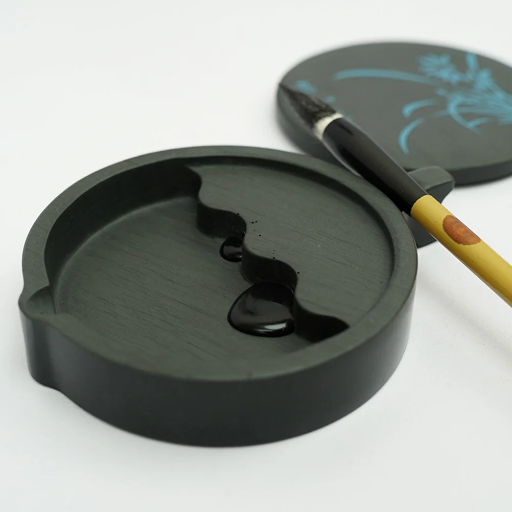 

1Pcs Fish Shape Calligraphy Inkstone 4 Inch Traditional Ink Accessory Ink Container Grinding Inkslab for Painting