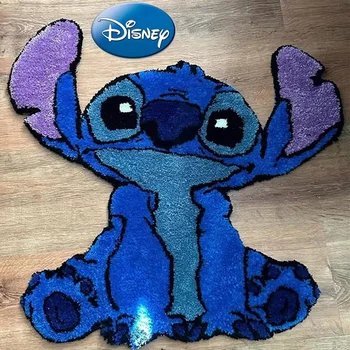 Disney Stitch Anime Mat, Tapetes Kawaii para Sala de Estar Quarto Meninas Crianças Quarto Berçário, Decoração para Casa Antiderrapante, Presentes, 60cm, Novo