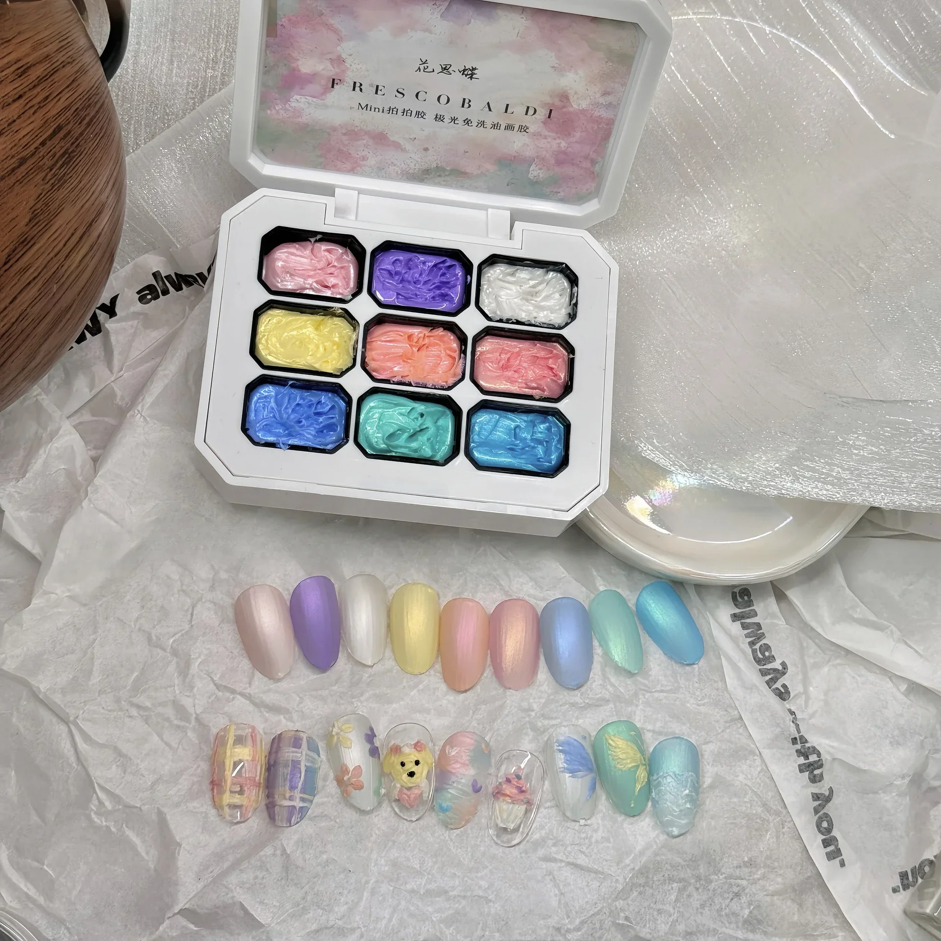 

Nail Drawing Gel 3D Modeling Aurora Oil Paint Gel Polish No Wipe Glue Art Design DIY Flowers Painted Carved Nail Gel Varnishes